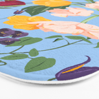 Poppy Garden Blue Bath Mat Gallery Image 3