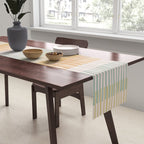 Block print geometrics stripes earthy Table Runner Gallery Image 2