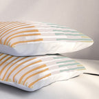 Block print geometrics stripes earthy Pillow Sham Gallery Image 3