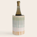 Block print geometrics stripes earthy Wine Chiller Gallery Image 2