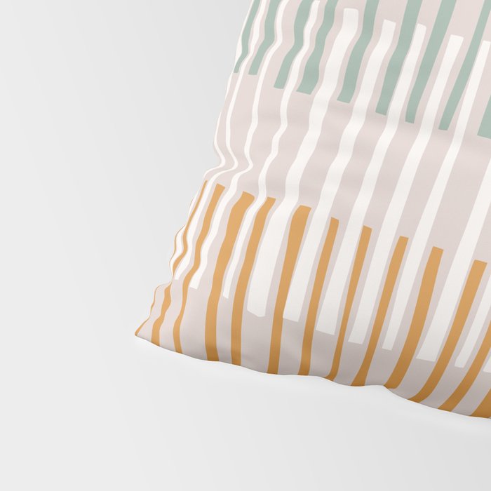 Block print geometrics stripes earthy Pillow Sham Gallery Image 4