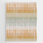 Block print geometrics stripes earthy Jigsaw Puzzle Gallery Image 1