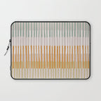 Block print geometrics stripes earthy Laptop Sleeve Gallery Image 1