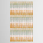Block print geometrics stripes earthy Tablecloth Gallery Image 2
