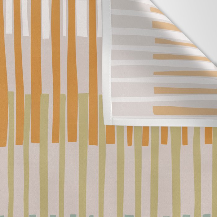 Block print geometrics stripes earthy Wall Tapestry Gallery Image 3