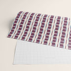 Burgundy Grid Elegance Wrapping Paper Gallery Image 2