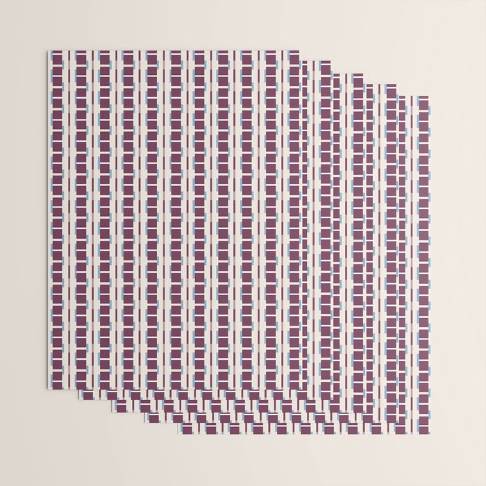 Burgundy Grid Elegance Wrapping Paper Gallery Image 3