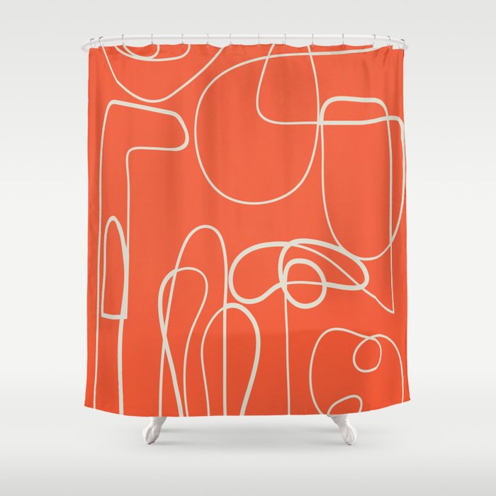 Lines in Space 4 Shower Curtain Gallery Image 1