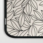 Black and White Leaves  Laptop Sleeve Gallery Image 3
