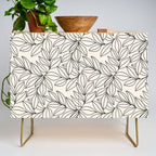 Black and White Leaves  Credenza Gallery Image 1
