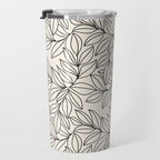 Black and White Leaves  Travel Mug Gallery Image 3