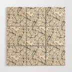 Black and White Leaves  Wood Wall Art Gallery Image 1
