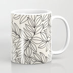 Black and White Leaves  Coffee Mug Gallery Image 1
