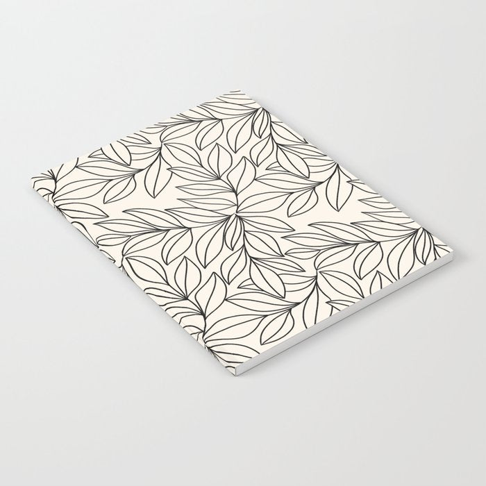 Black and White Leaves  Notebook Gallery Image 1