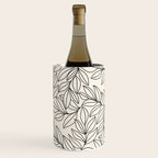 Black and White Leaves  Wine Chiller Gallery Image 1