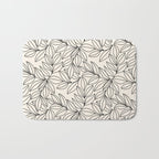 Black and White Leaves  Bath Mat Gallery Image 1