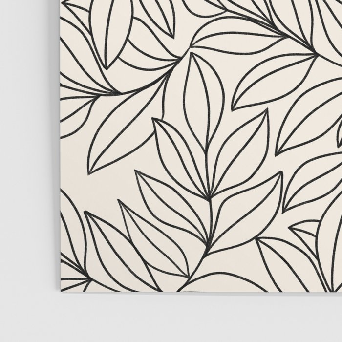 Black and White Leaves  Poster Gallery Image 3