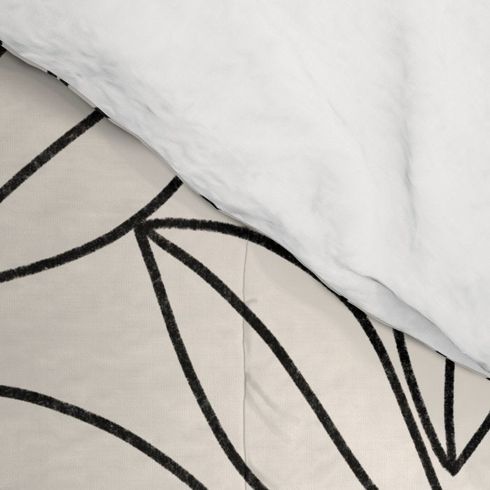 Black and White Leaves  Comforter Gallery Image 4