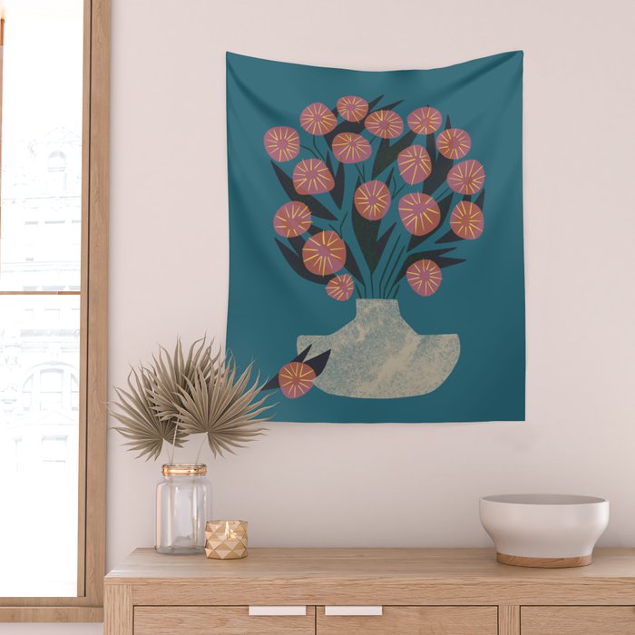 Bouquet Still Life Wall Tapestry Gallery Image 2