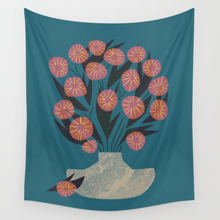 Bouquet Still Life Wall Tapestry Gallery Image 1