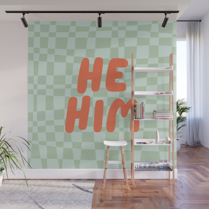 He / Him Pronouns  Wall Mural Gallery Image 1