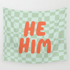 He / Him Pronouns  Wall Tapestry Gallery Image 4
