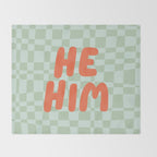 He / Him Pronouns  Throw Blanket Gallery Image 2
