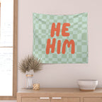 He / Him Pronouns  Wall Tapestry Gallery Image 2