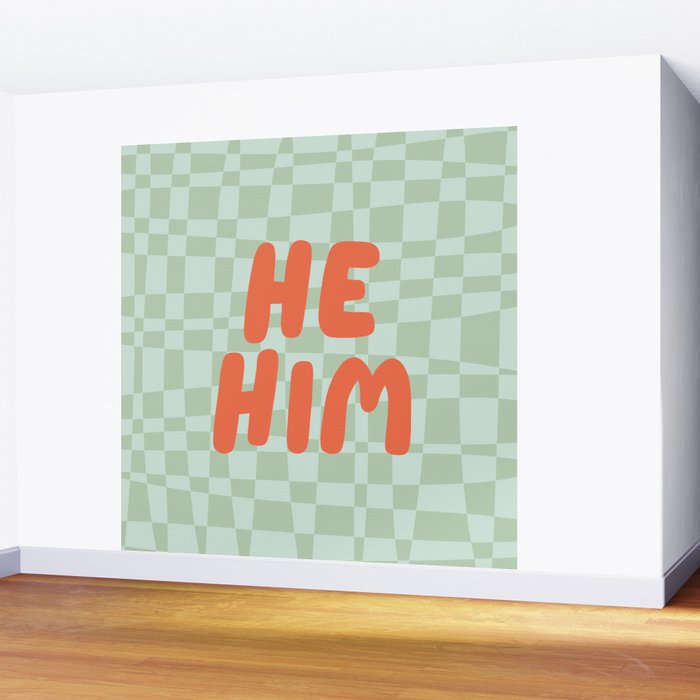 He / Him Pronouns  Wall Mural Gallery Image 2