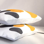 Mid Century Modern Colorful Minimal Pop Art Yellow Orange Ombre Rainbow Gradient Pebble Ovals Pillow Sham Gallery Image 3