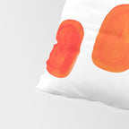 Mid Century Modern Colorful Minimal Pop Art Yellow Orange Ombre Rainbow Gradient Pebble Ovals Pillow Sham Gallery Image 4