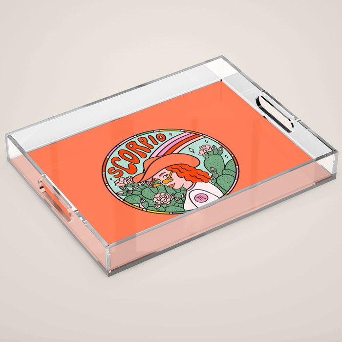 Scorpio Cowgirl Acrylic Tray Gallery Image 1