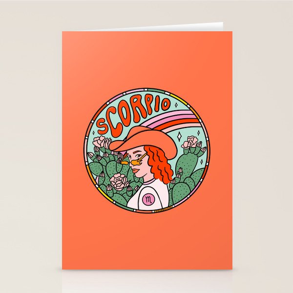 Scorpio Cowgirl Stationery Card Gallery Image 1