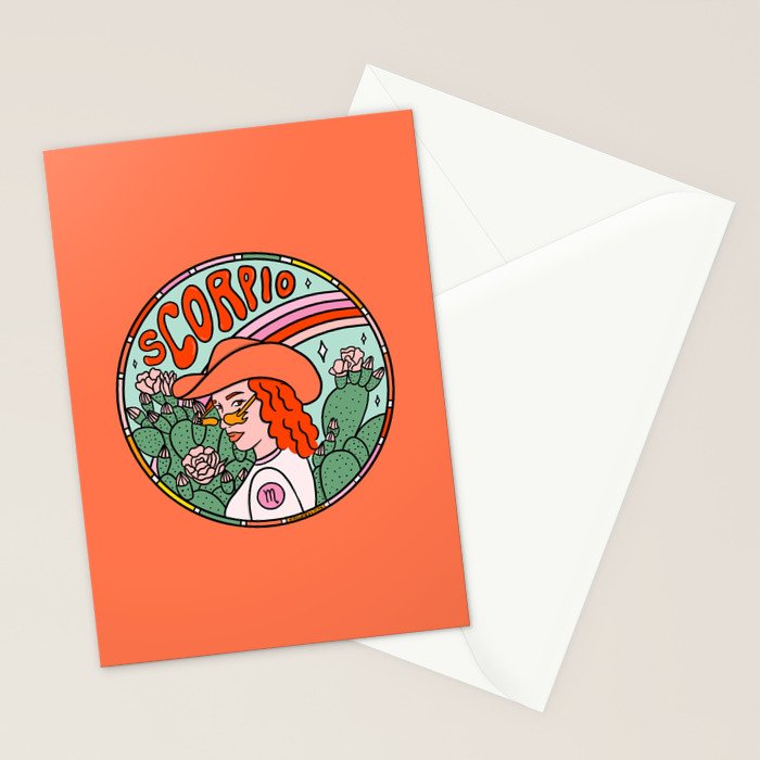 Scorpio Cowgirl Stationery Card Gallery Image 2