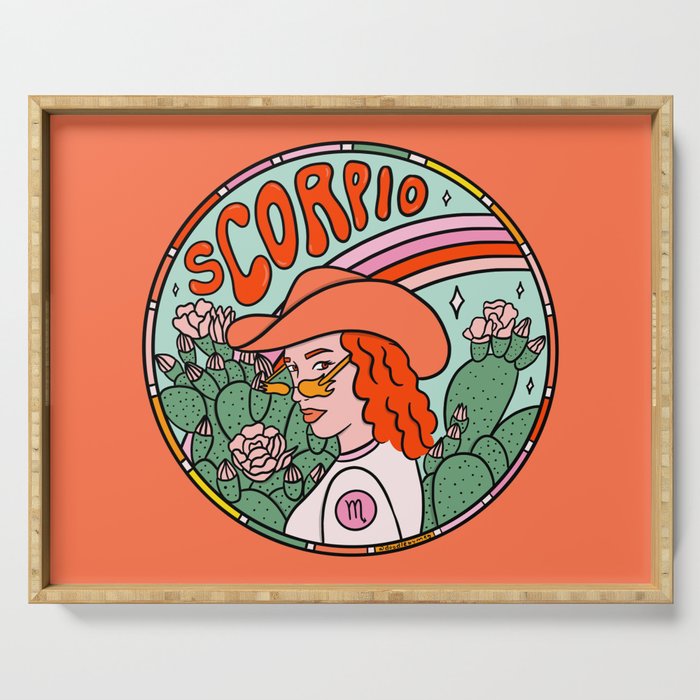 Scorpio Cowgirl Serving Tray Gallery Image 1