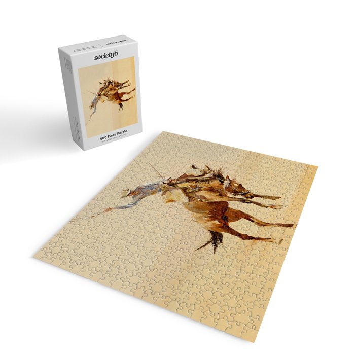 Cowboy on a Bucking Horse 2 by Edward Borein Jigsaw Puzzle Gallery Image 2
