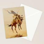 Cowboy on a Bucking Horse 2 by Edward Borein Stationery Card Gallery Image 2