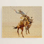 Cowboy on a Bucking Horse 2 by Edward Borein Jigsaw Puzzle Gallery Image 1
