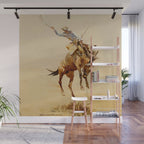 Cowboy on a Bucking Horse 2 by Edward Borein Wall Mural Gallery Image 1
