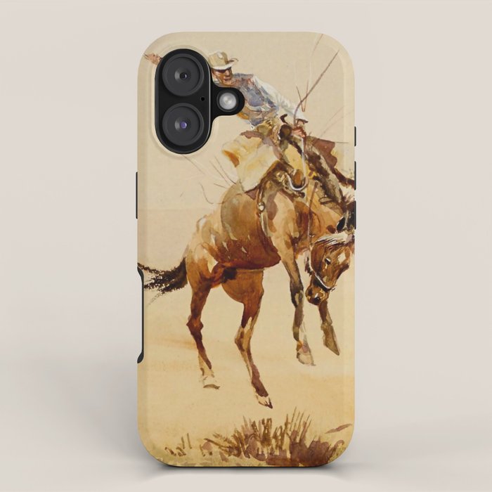 Cowboy on a Bucking Horse 2 by Edward Borein iPhone Case Gallery Image 1