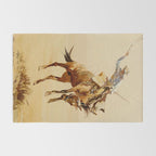 Cowboy on a Bucking Horse 2 by Edward Borein Rug Gallery Image 2