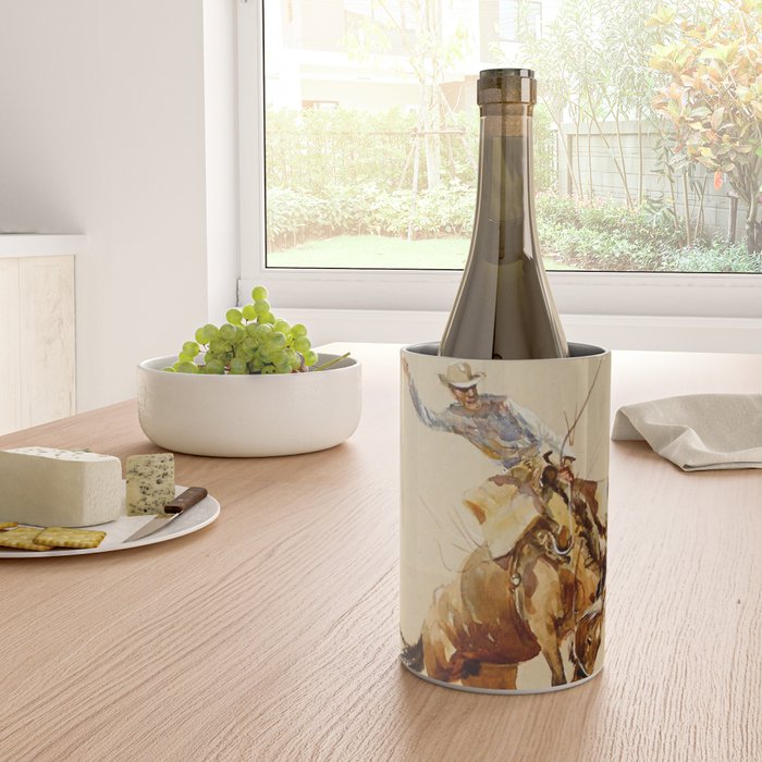 Cowboy on a Bucking Horse 2 by Edward Borein Wine Chiller Gallery Image 4