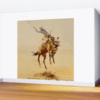 Cowboy on a Bucking Horse 2 by Edward Borein Wall Mural Gallery Image 2