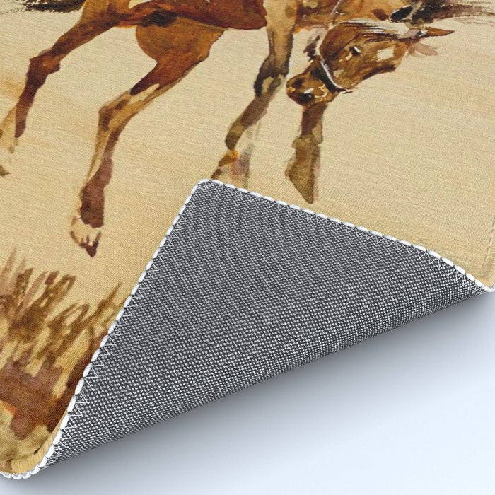 Cowboy on a Bucking Horse 2 by Edward Borein Rug Gallery Image 4