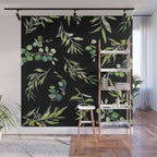 Eucalyptus and Olive Pattern  Wall Mural Gallery Image 1