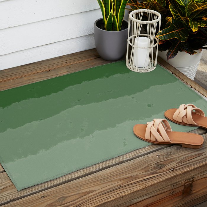 Forest Green Cloud Layers Outdoor Rug Gallery Image 2