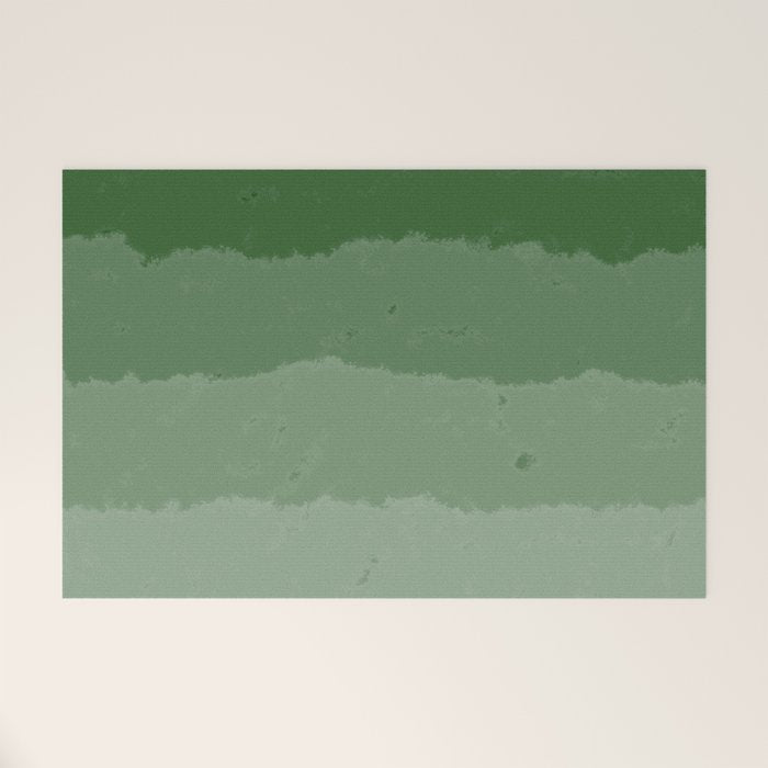 Forest Green Cloud Layers Welcome Mat Gallery Image 1