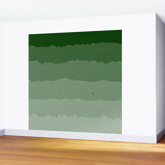 Forest Green Cloud Layers Wall Mural Gallery Image 2