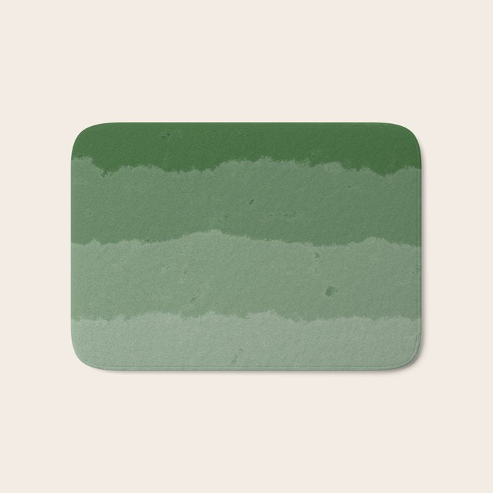 Forest Green Cloud Layers Bath Mat Gallery Image 1