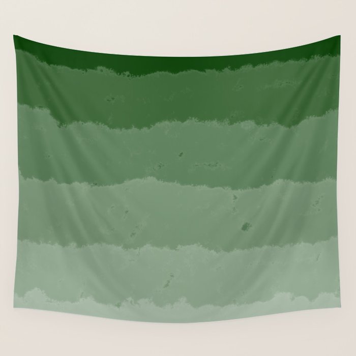 Forest Green Cloud Layers Wall Tapestry Gallery Image 1
